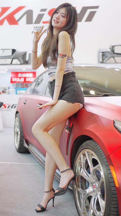 4K 2023蘇州GTSHOW改裝車展 Auto Salon 레이싱모델 Racing Model 21-神兽街拍